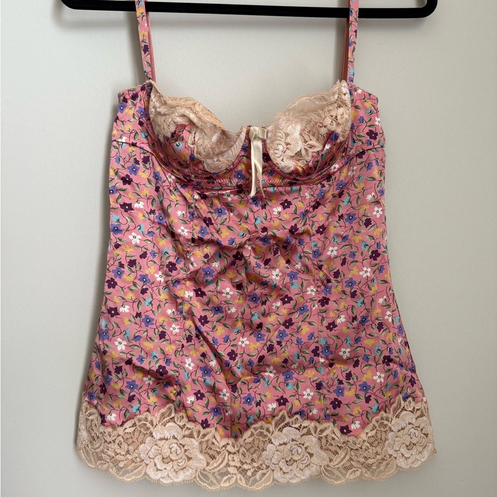 Dolce & Gabbana Floral Lace Trim Camisole
